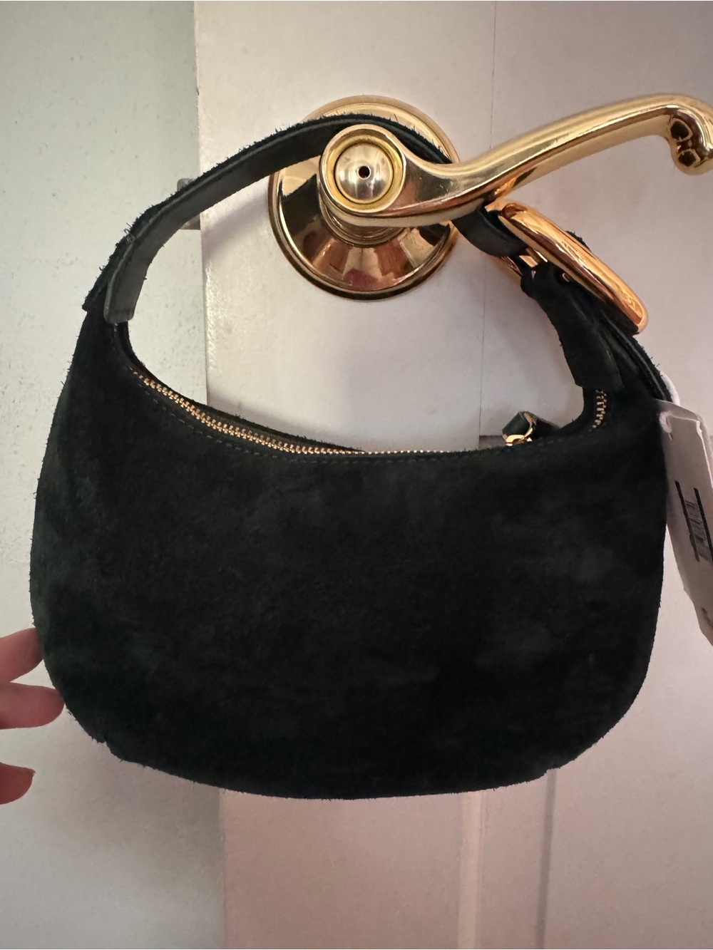 Madewell Classic Green Suede Bag - Women's Hobo Purse
